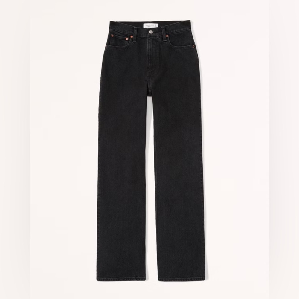 Abercrombie & Fitch High Rise ‘90s Relaxed Jean, Black, size 23 Regular